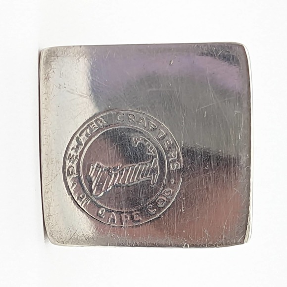 Pewter Crafters of Cape Cod Pewter Vase Small Abstract Post-Modern Vessel - Picture 3 of 13